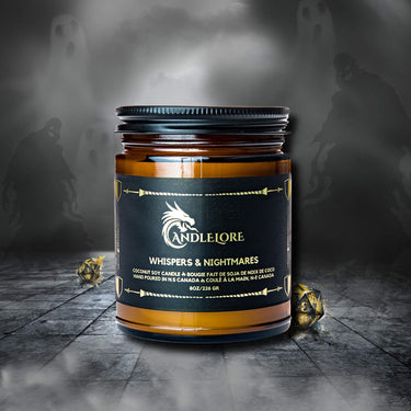 candle with shadows and spirits around it